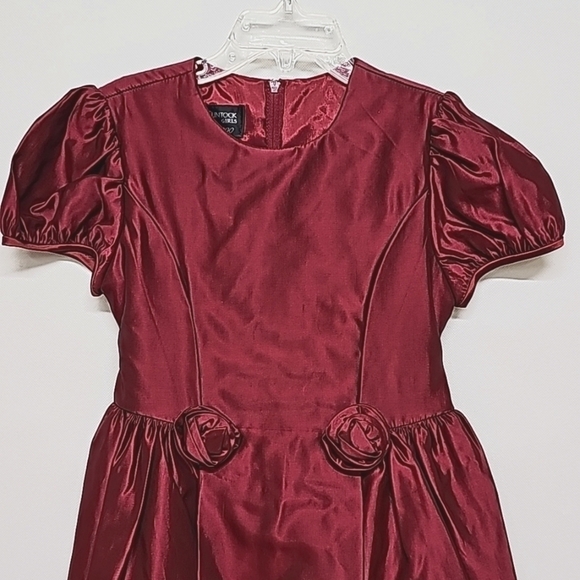 Vintage Jessica McClintock red taffeta dress. Girls size 5 - Picture 4 of 9